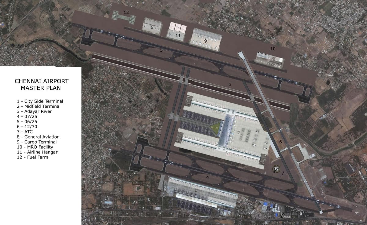 mapa de l'aeroport de Chennai