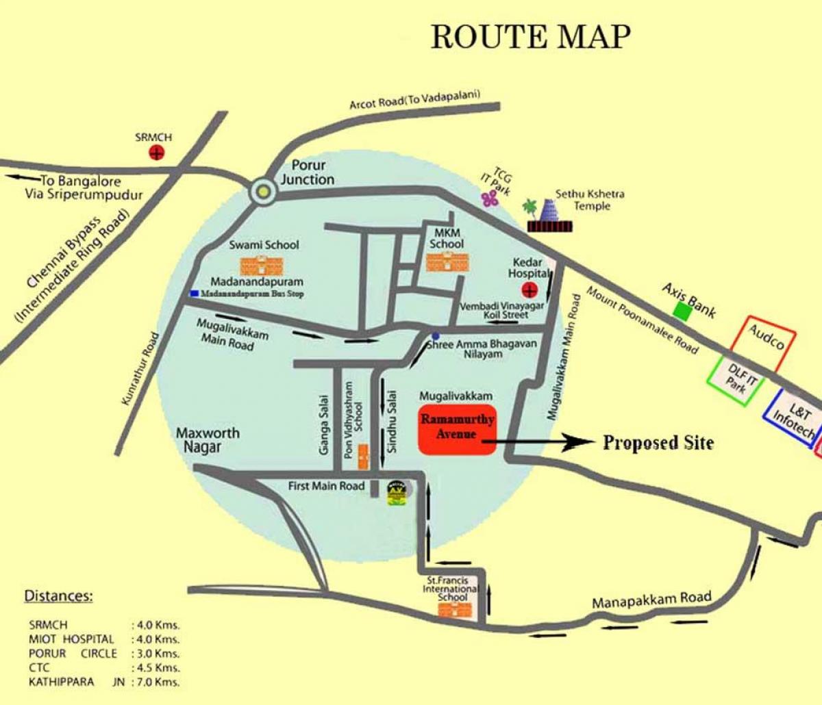Porur Chennai mapa