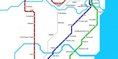 Arrel mapa de Chennai