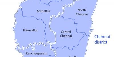 Chennai límit mapa