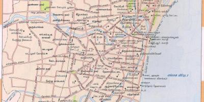 Mapa de ruta de Chennai