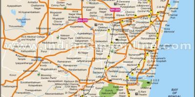 Chennai ciutat plena mapa
