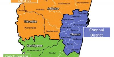 Mapa de Chennai districte