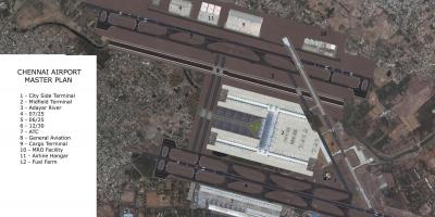 Mapa de l'aeroport de Chennai