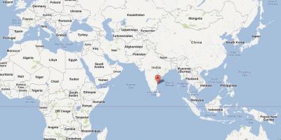 Chennai en el mapa del món
