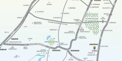 Medavakkam Chennai mapa