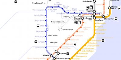 Plànol de Metro de Chennai