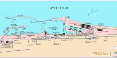 Mapa de Chennai port
