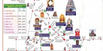 Mapa de Chennai temples