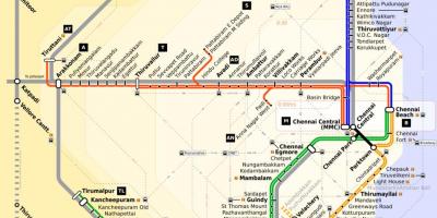 Chennai tren mapa de rutes